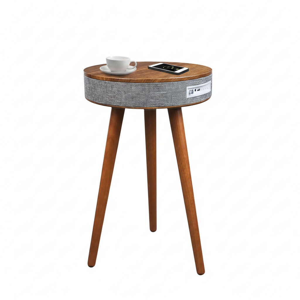 Bluetooth Speaker Table with Wireless Charging