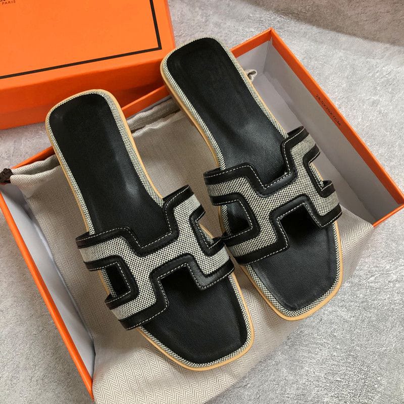 Woven Leather Hermes Sandals