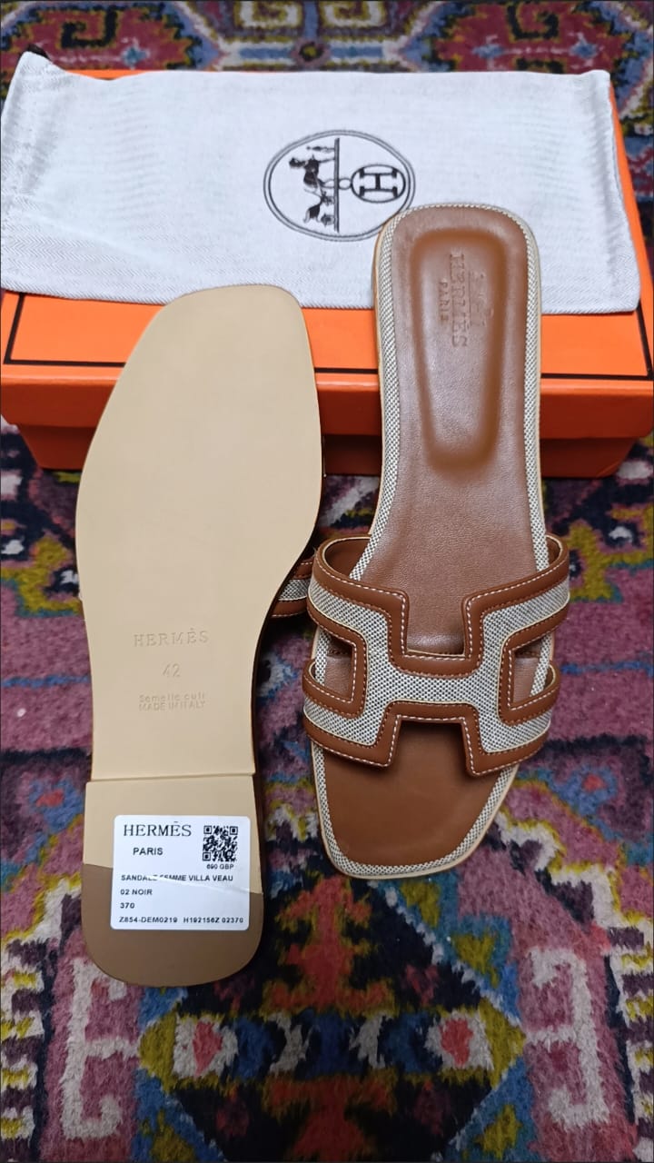 Woven Leather Hermes Sandals