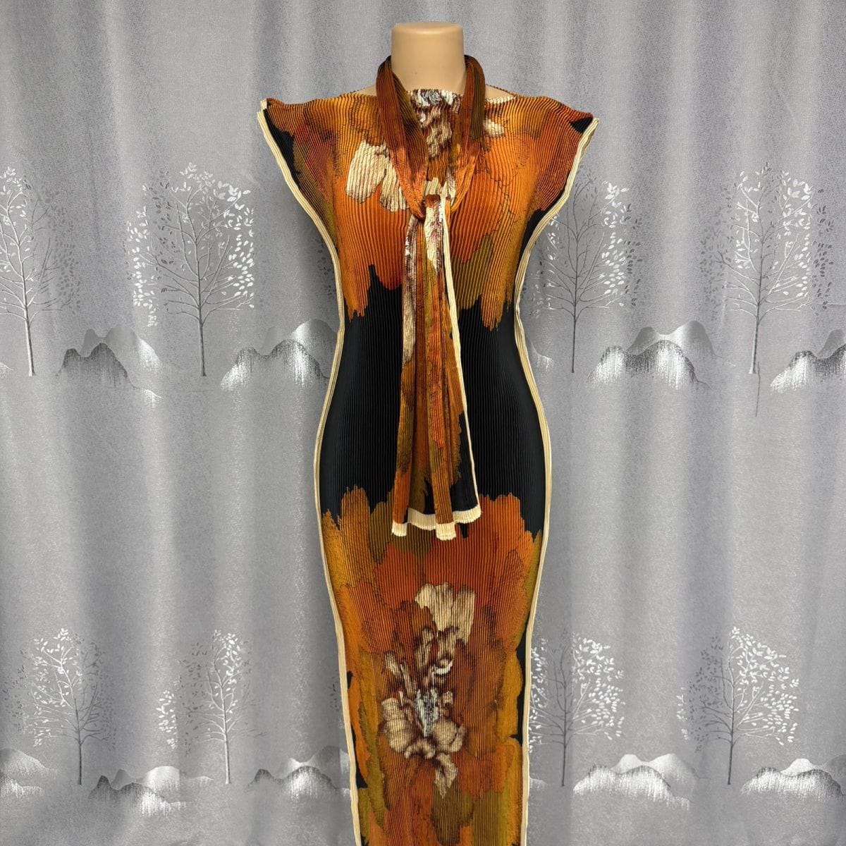 Muliticolored Stretchy African Women's Dress