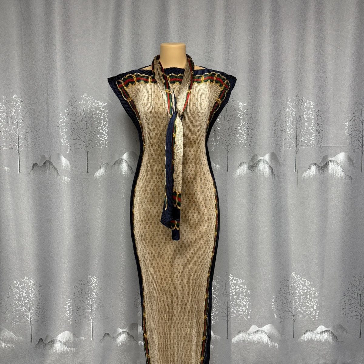 Muliticolored Stretchy African Women's Dress