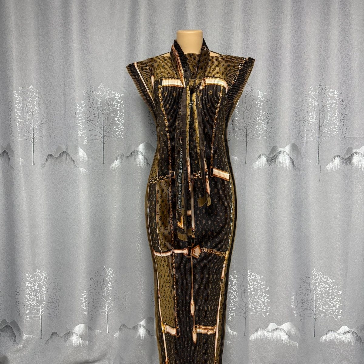 Muliticolored Stretchy African Women's Dress