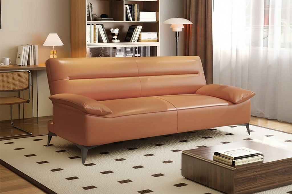 Faux Leather Sofa