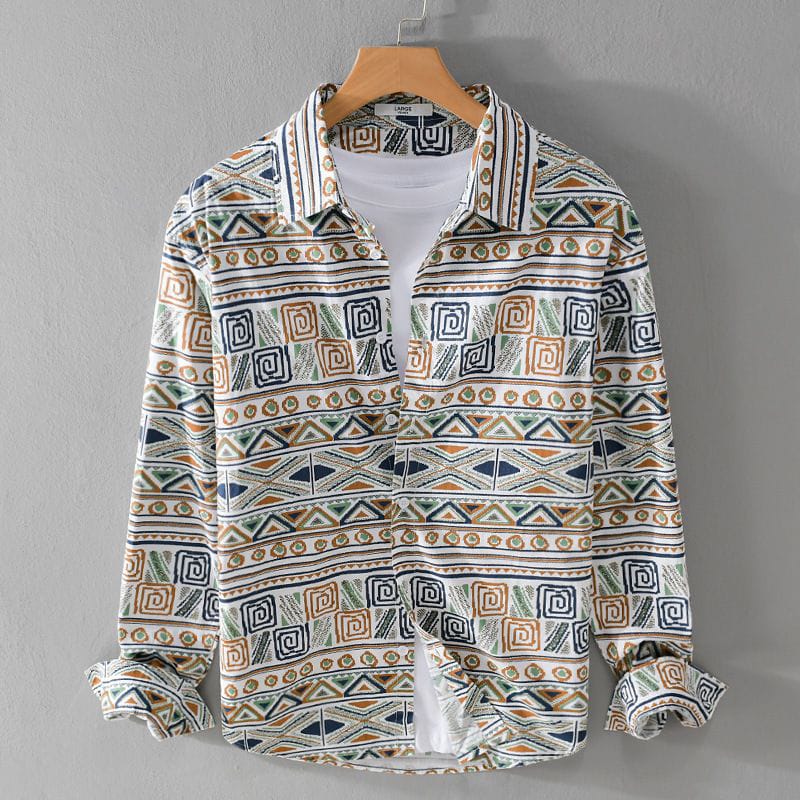 Men's Tribal Print Pattern Shirt