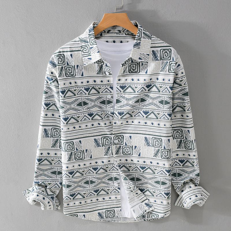 Men's Tribal Print Pattern Shirt