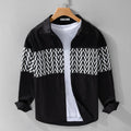 Men's Full Zip Patterned Cardigan Shirt