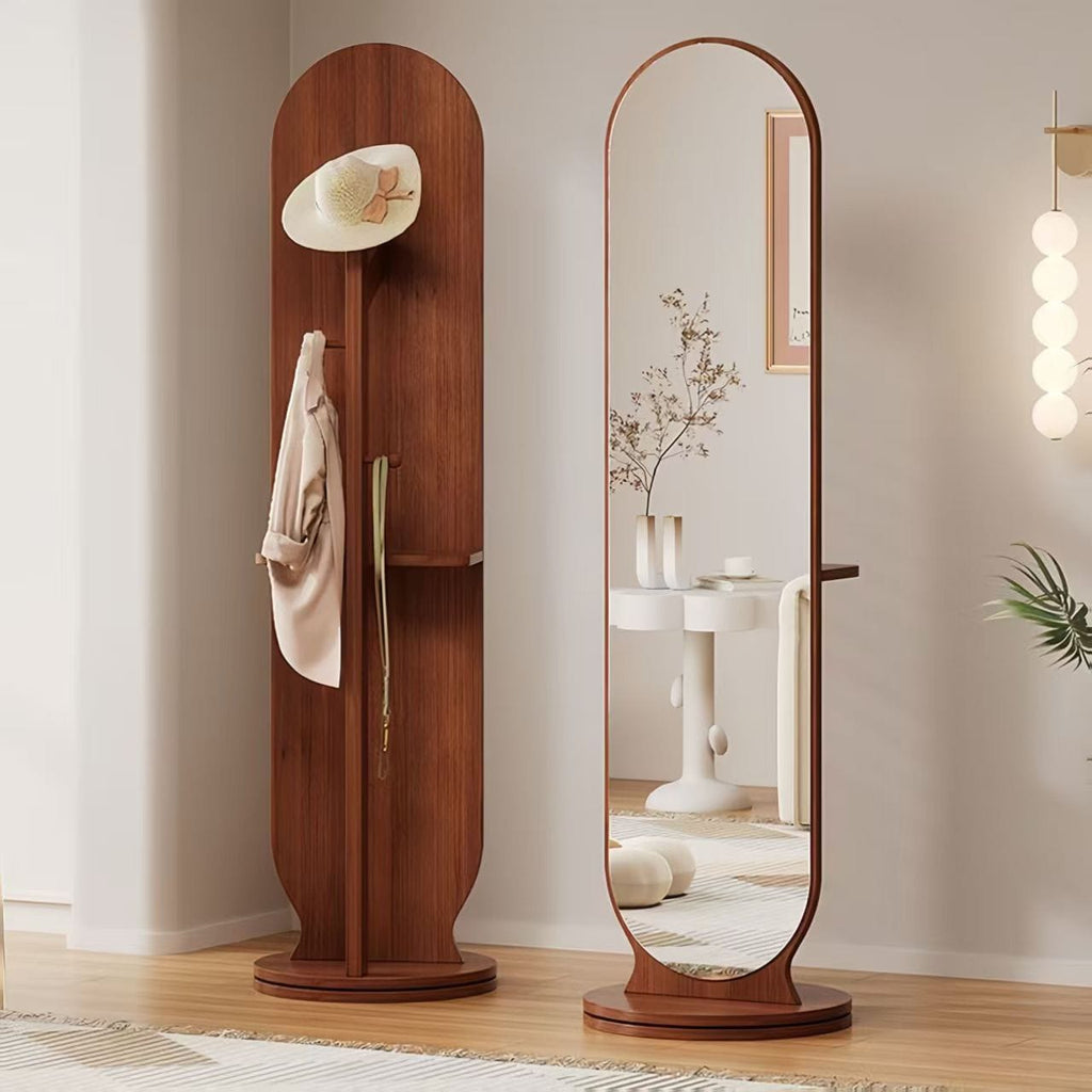 Rotating Full-length Mirror & Coat Rack Combo