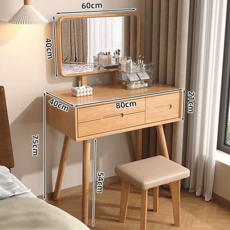 Wooden Dressing Table with Mirror