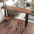 Natural Wood Sled Base Bar Table