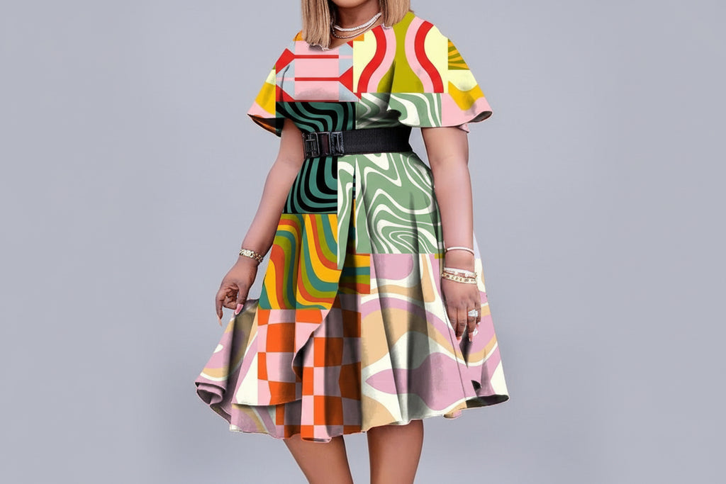 Women's Halloween Midi Flowy Dress