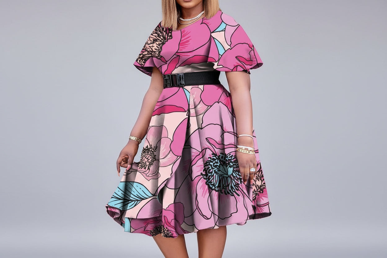 Women's Halloween Midi Flowy Dress