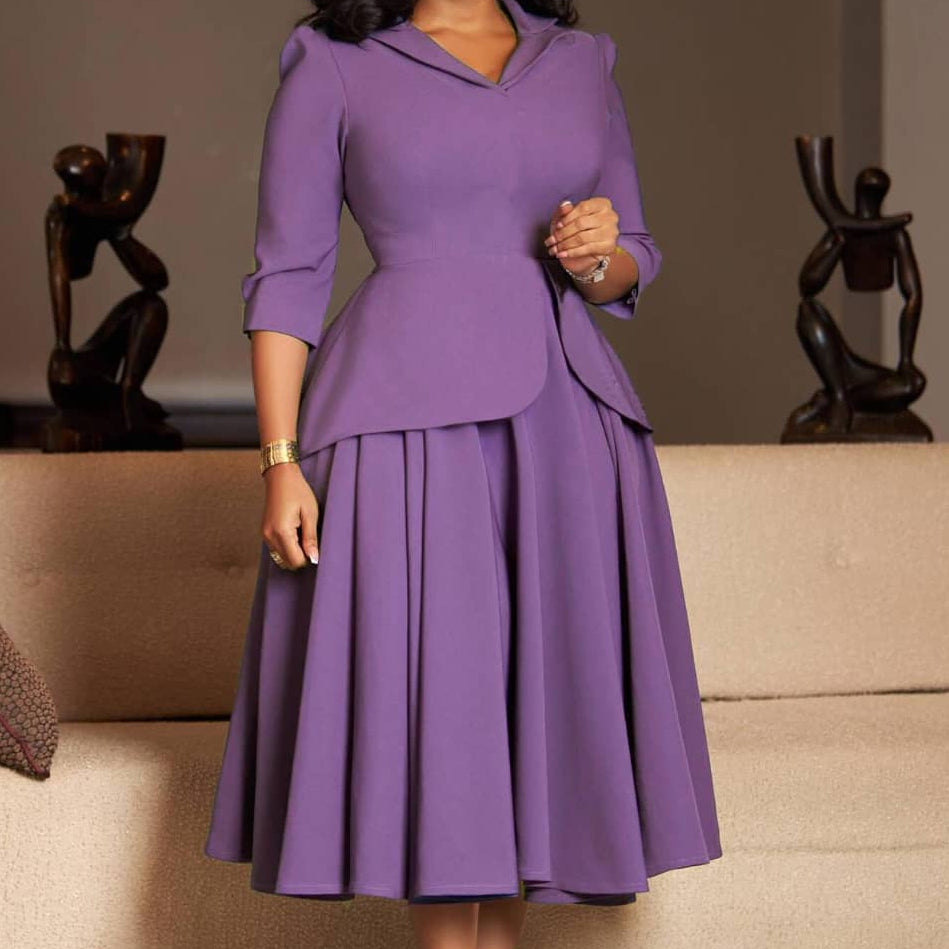 Women's Peplum Straight Dress