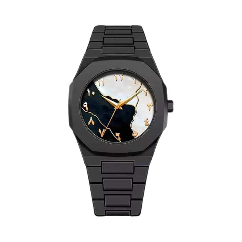 Aura Marble Arabic Numerals Watch