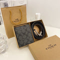 Coach Men's Wallet & Belt Gift Set
