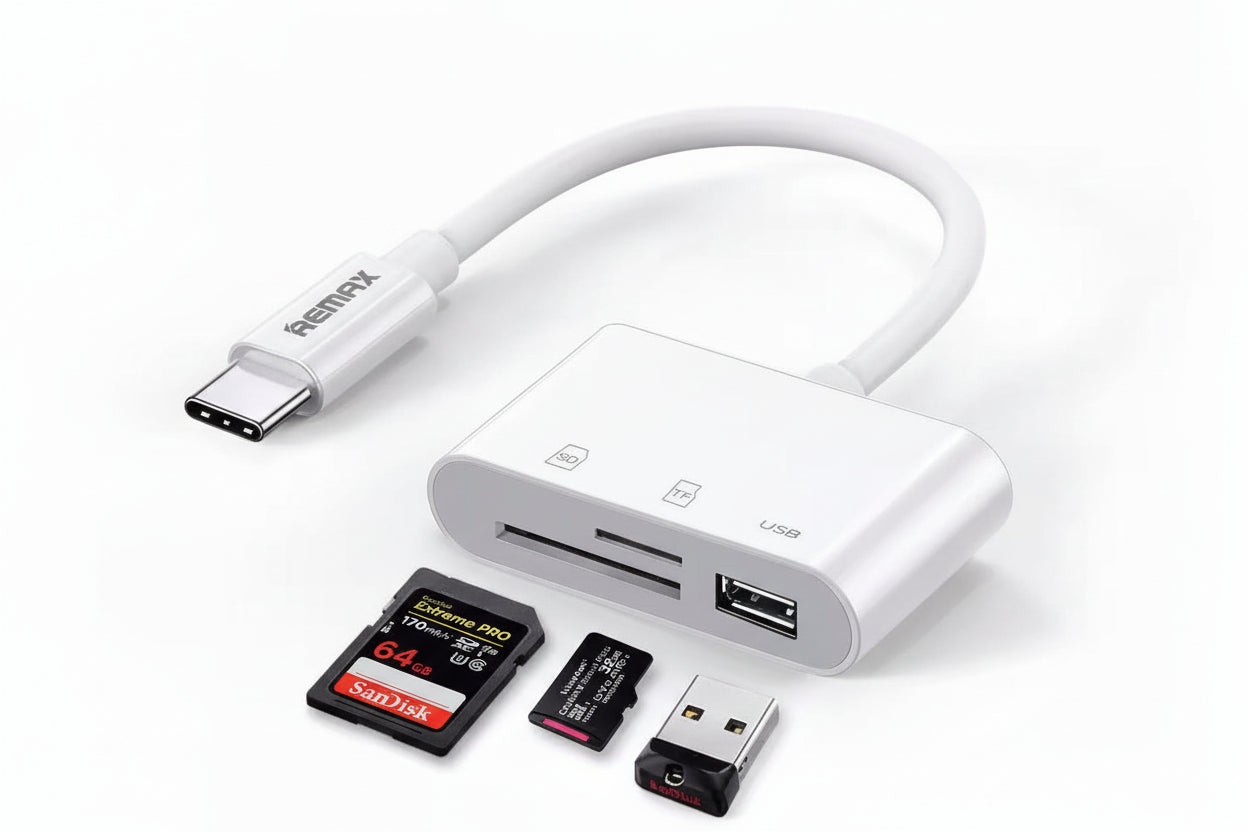 3-in-1 USB Card Reader