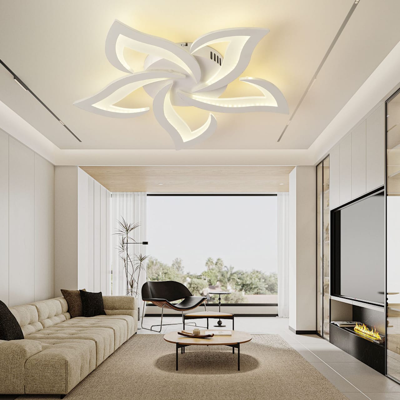 Petal Shaped LED Chandelier Light