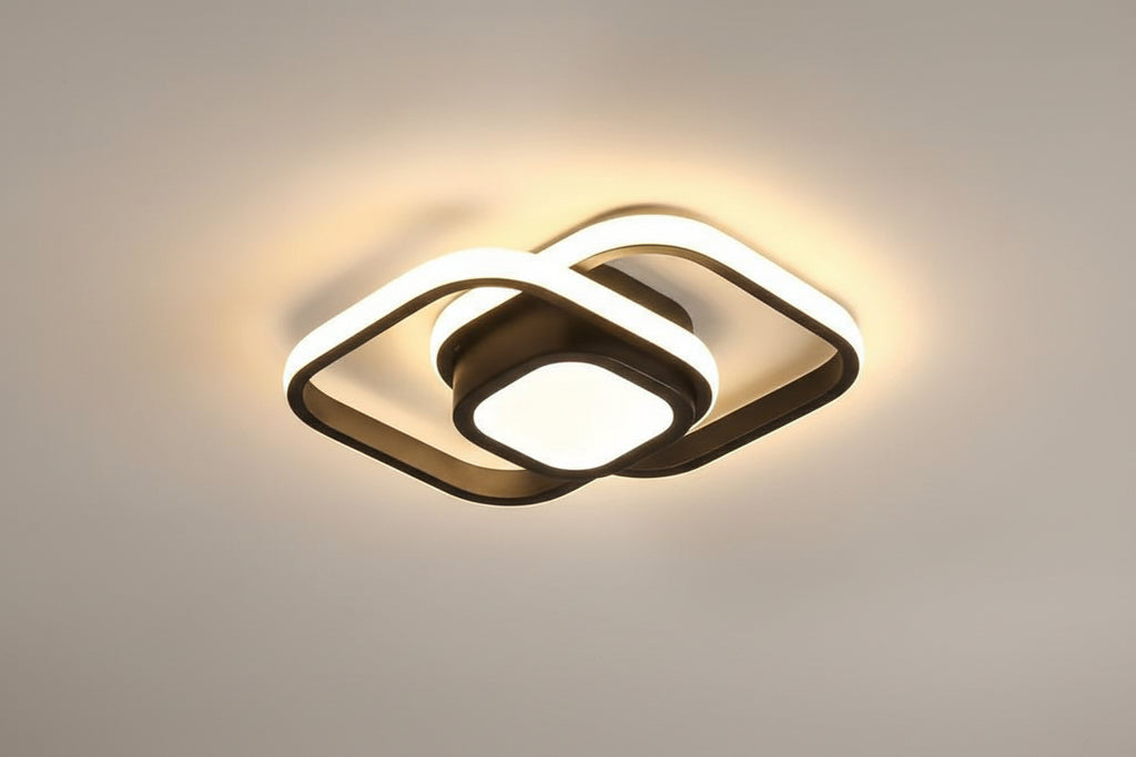 Modern Lucent Black Square LED Ceiling Light
