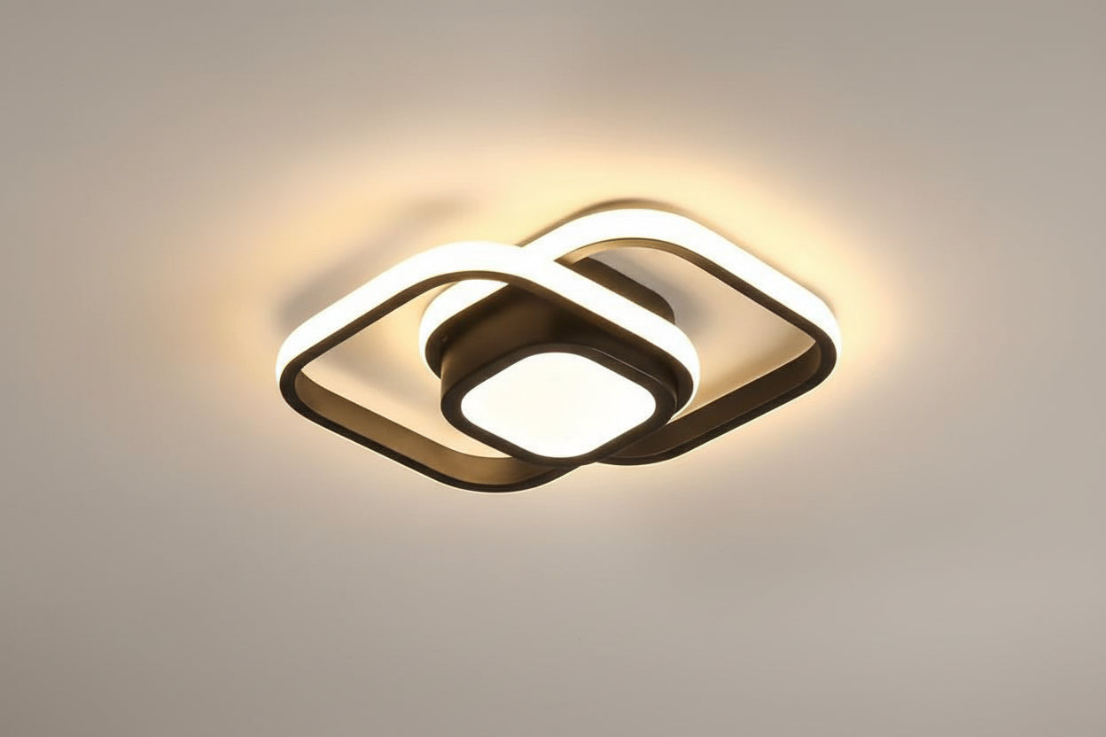 Modern Lucent Black Square LED Ceiling Light