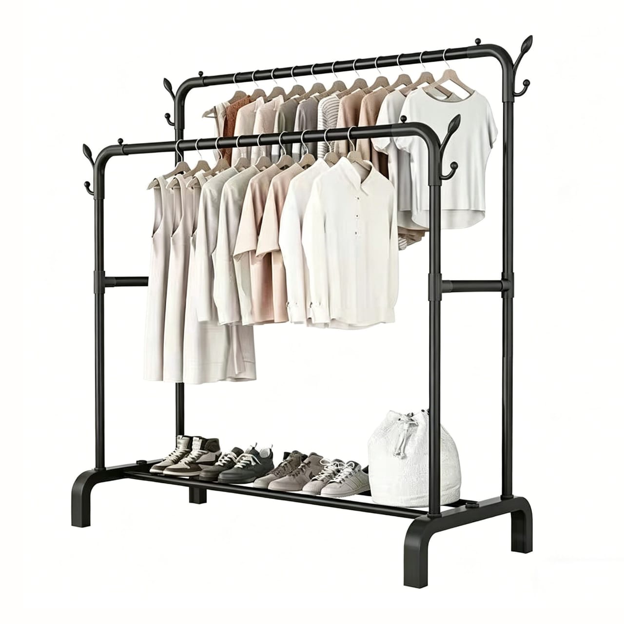 Black Metal Double Rack