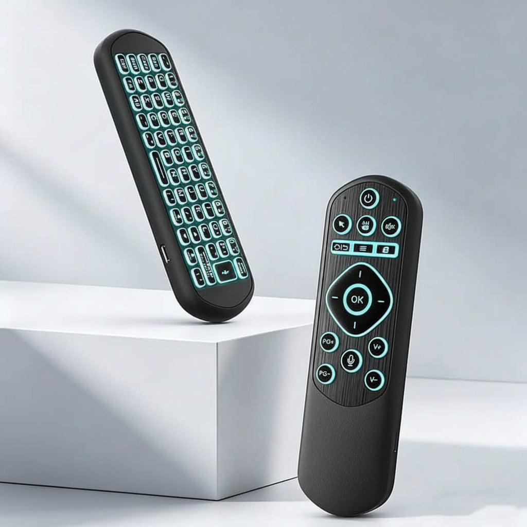 Backlit Remote Control with Keyboard for TV Box