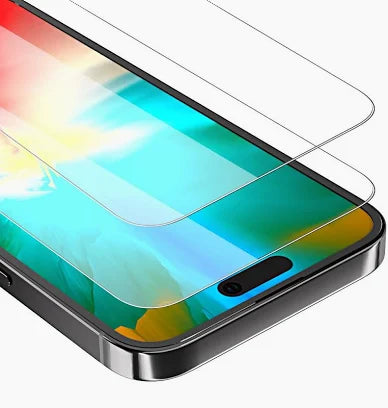 2pcs Clear Screen Protector Tempered Glass for iPhone 11 - 15 Pro Max