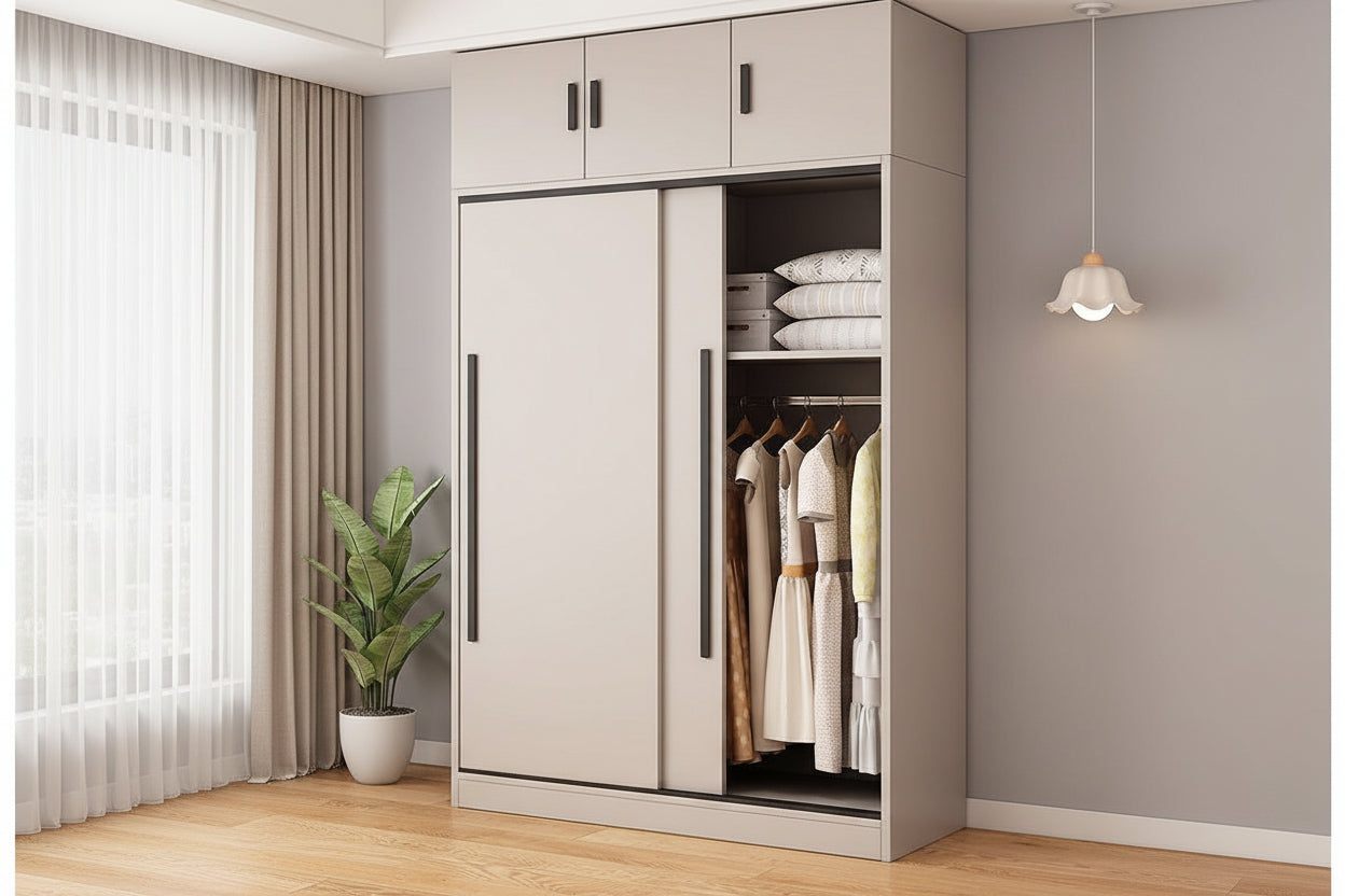 Sliding Door Wooden Wardrobe