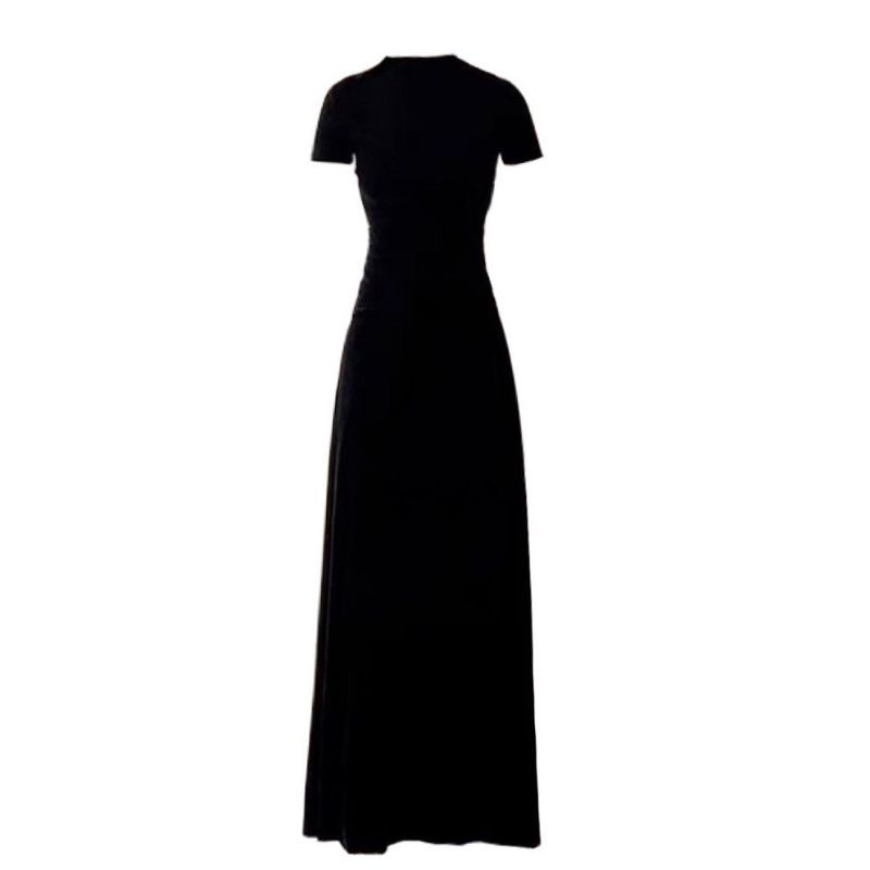 Black Fluid Jersey Dress
