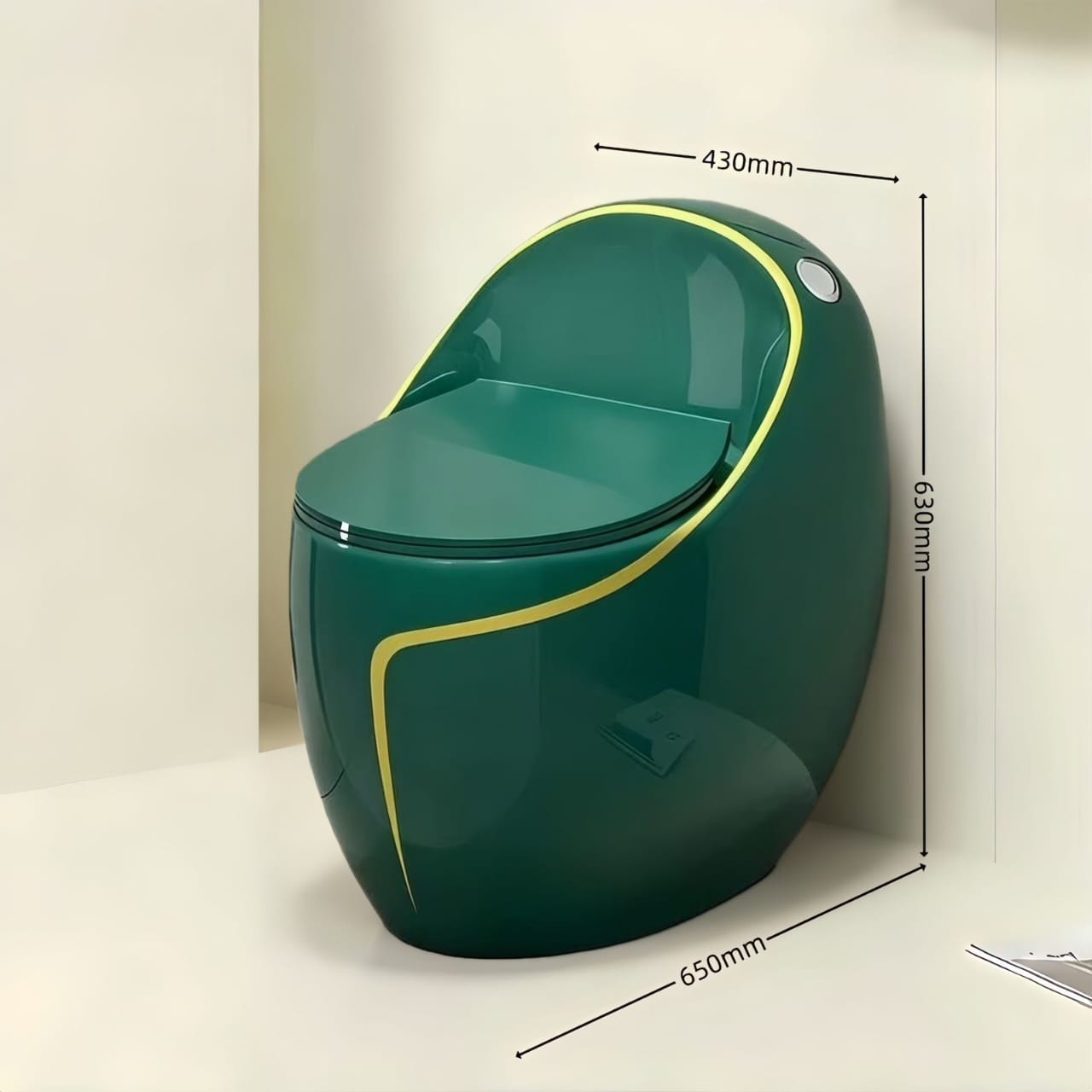 Floor-mounted One-piece Toilet Seat