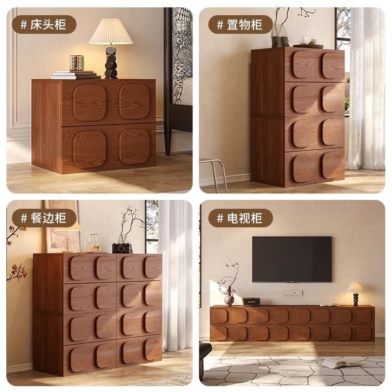 French Retro-Style Sideboard Cabinet