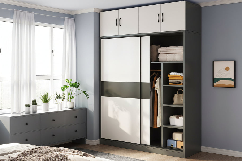 Sliding Door Wooden Wardrobe